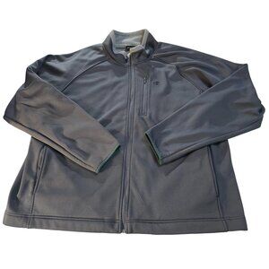 Champion Men's 2XL Gray Zipper Front Fleece Jacket